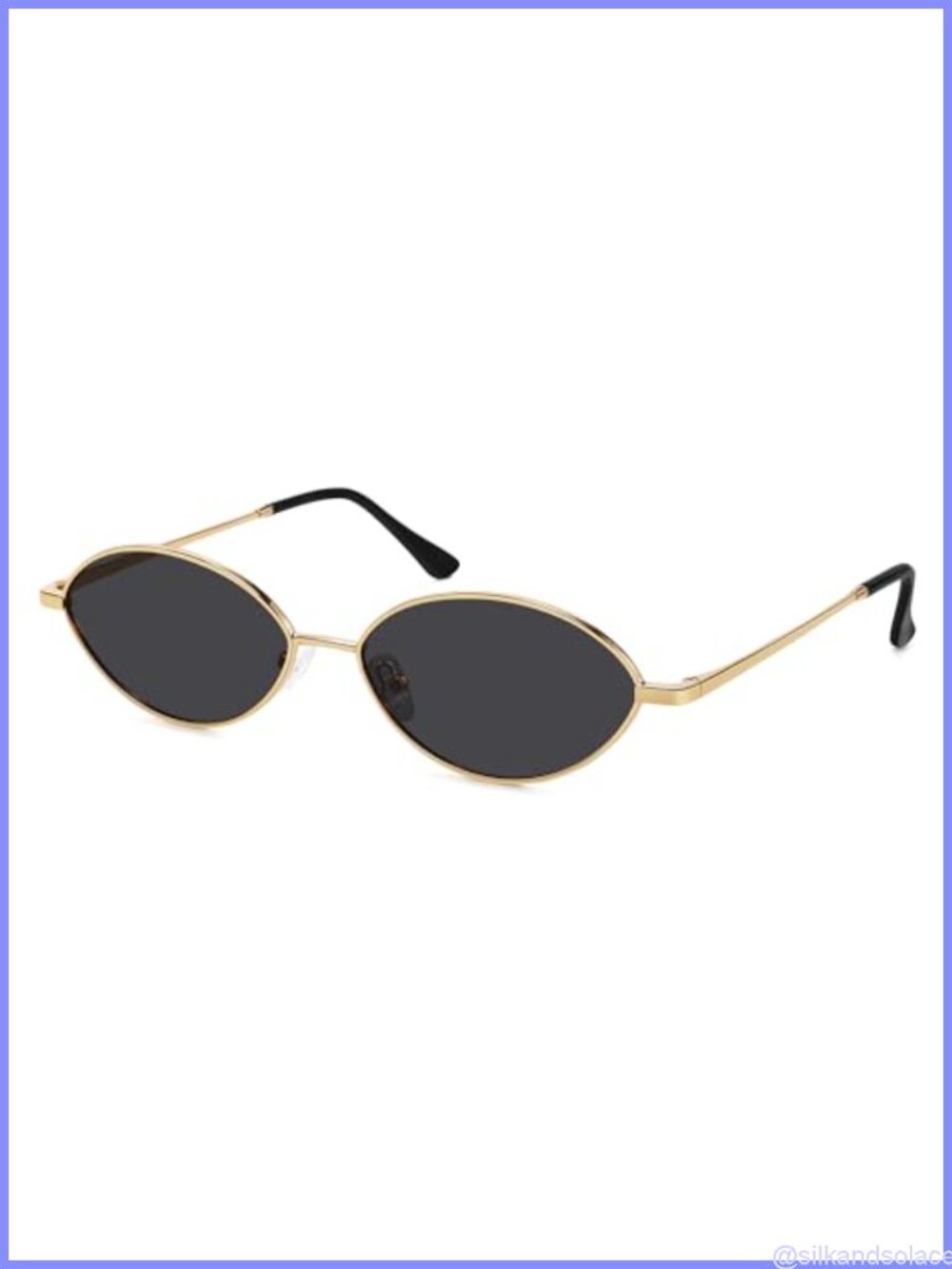 Polarized Oval Sunglasses UV400 Metal Frame Retro Small